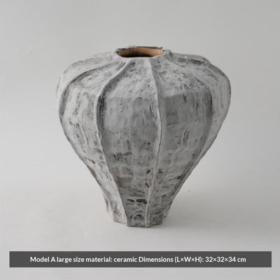 Jarrón de Cerámica Vintage Desgastado para Consola y Estantería - Image 6