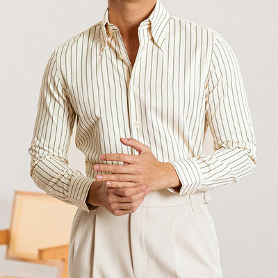 Camisa Retro Japonesa Hombre Otoño Manga Larga - Image 2