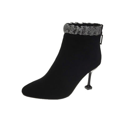 Botas Ankle con Tacón Stiletto y Cremallera Trasera - Image 3