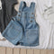 Pantalones Cortos Infantiles con Tirantes Denim Casual
