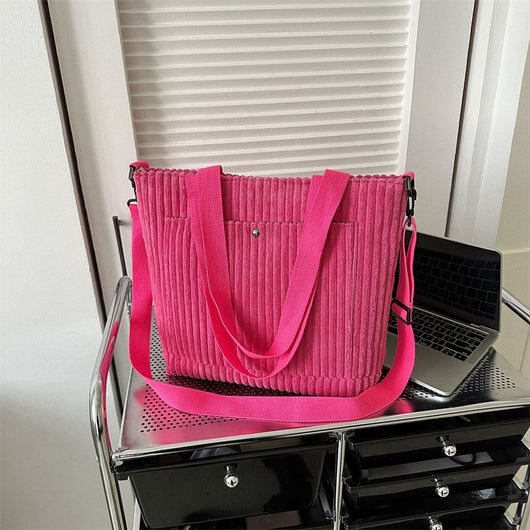 Bolso Bandolera de Pana con Gran Capacidad para Viajeros - Image 13