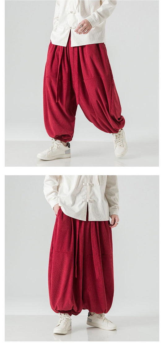 Pantalones Harem Sueltos para Hombre con Puños Elásticos - Image 12