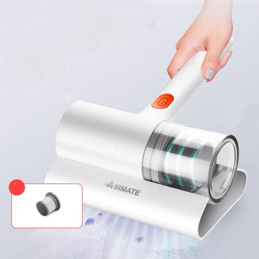 Green Airmate handheld mite removal instrument with transparent dust cup and six replacement filters. - Image 16