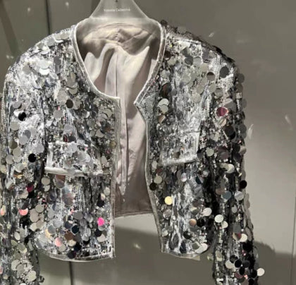 Abrigo Brillante con Lentejuelas para Otoño - Top Elegante para Mujer - Image 5
