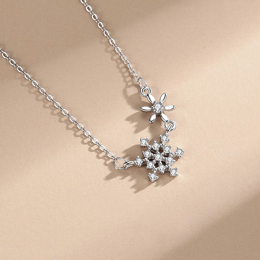 Collar Colgante de Plata Esterlina 925 con Diseño de Copo de Nieve - Image 7