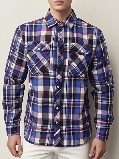 Camisa de Manga Larga con Solapa Elegante para Hombre - Image 41
