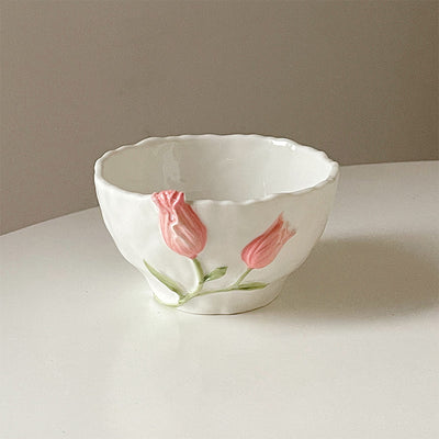 Juego de Vajilla Cerámica Tulipán 3D - Plato, Tazón y Taza - Image 7
