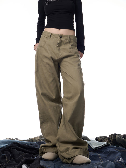 Pantalones Rectos Holgados Estilo Retro Americano - Image 7