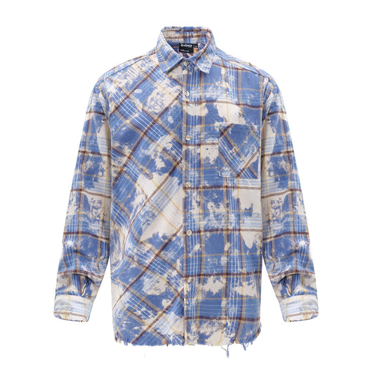Camisa Tie-Dye a Cuadros para Hombre - Estilo Personalidad Fashion - Image 2