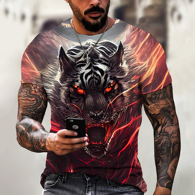 Playera Estampada León 3D para Hombre - Diseño Beast Verano - Image 14