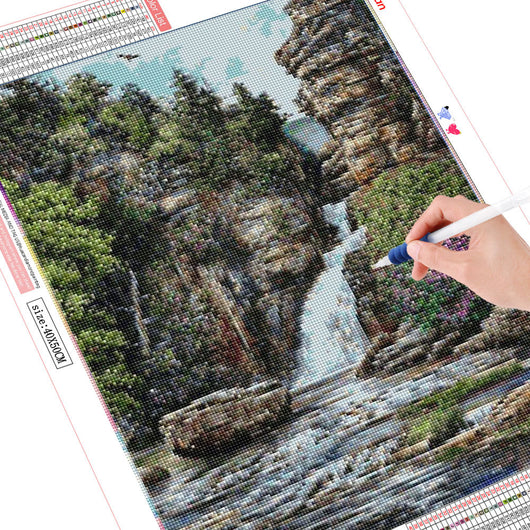 Pintura de Diamantes Tema Cascada - Redonda o Cuadrada - Image 5