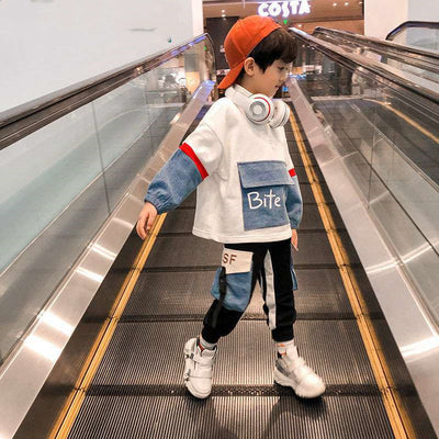 Conjunto Deportivo Infantil Coreano Primavera Otoño - Estilo Casual Moderno - Image 6