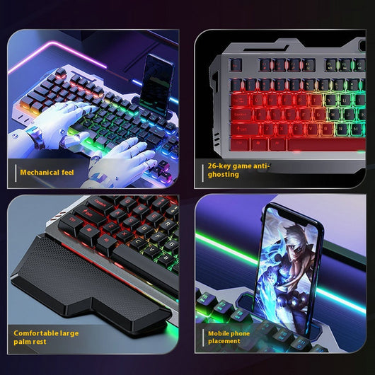 Teclado Mecánico Gaming con Perilla de Control Ergonómica - Image 4