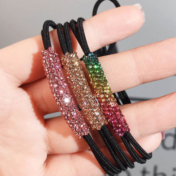 Aro Elástico para Cabello con Cristales Diamante - Accesorio Elegante para Coleta