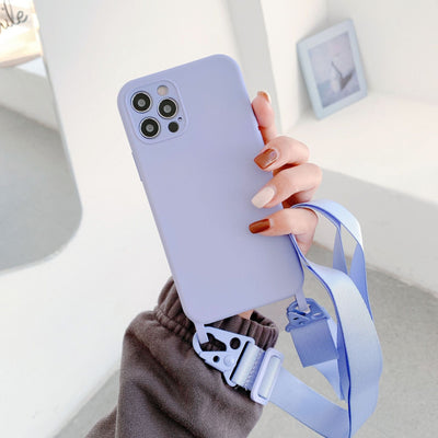 Funda Messenger de Silicona Líquida con Correa para Teléfono - Image 19