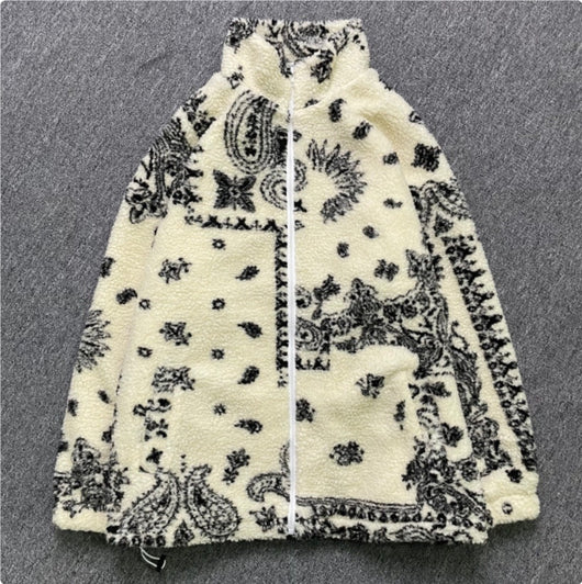 Chaqueta Suéter de Cordero con Cuello Mao Holgado - Image 7