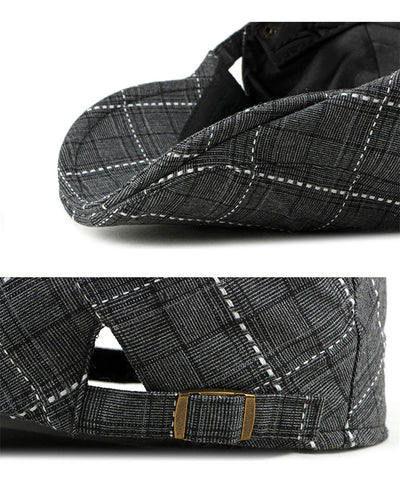 Gorra Estilo Británico Retro Pato Cuadrille para Hombre - Image 12