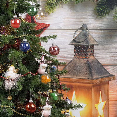 Set de 24 Bolas Navideñas Transparentes 6cm - Diseños Pintados a Mano - Image 23