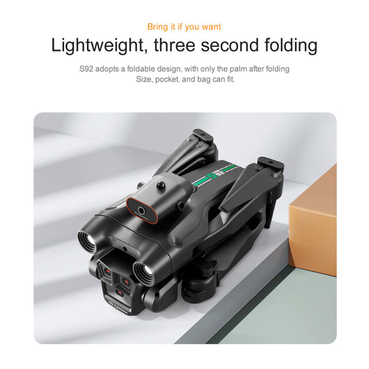 Dron S92 con Triple Cámara, Posicionamiento por Flujo Óptico y Control Remoto - Image 13