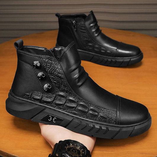 Botas Martin Altas Casuales Estilo Británico para Hombre