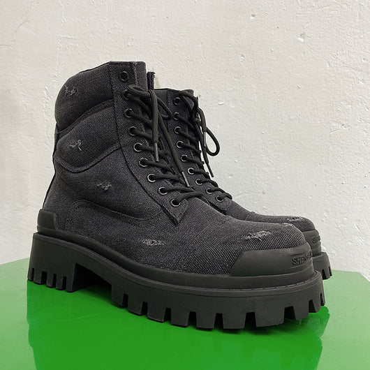 Botas Martin Retro Gruesas con Detalles Rotos - Estilo Workwear Distressed - Image 5