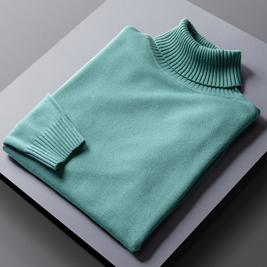 Suéter de Cuello Alto Hombre con Solapas - Diseño Moderno y Cálido - Image 10