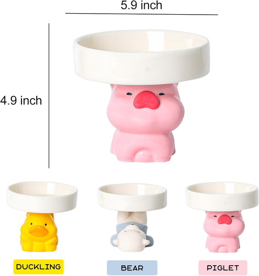 Comedero Elevado para Gatos de Cerámica - Bebedero Antioxidante con Diseño Felino - Image 5
