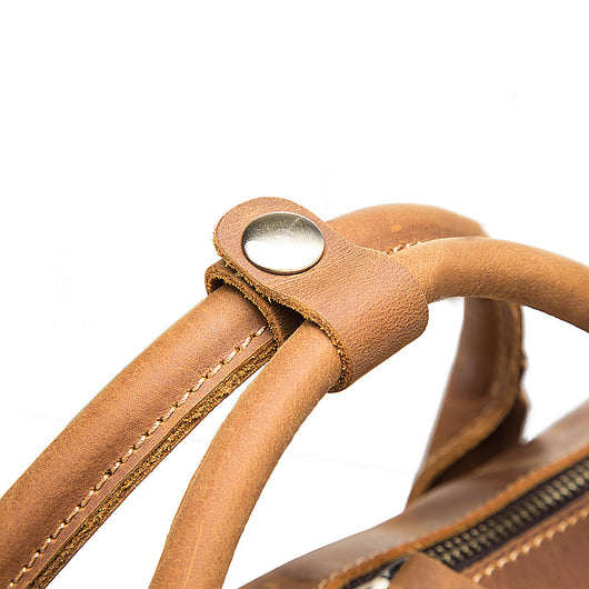 Bolso de Cuero Vintage Crazy Horse para Hombre - Image 13
