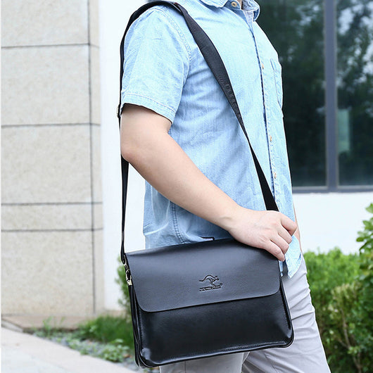 Mochila Casual de Cuero Suave con Diseño Versátil Horizontal y Vertical