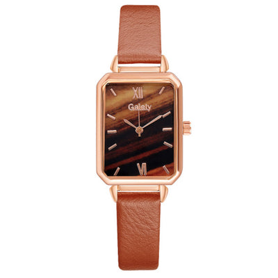 Reloj Cuadrado para Mujer Verde Malaquita con Temperamento Retro - Image 14