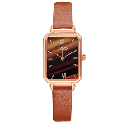 Reloj Cuadrado para Mujer Verde Malaquita con Temperamento Retro - Image 14