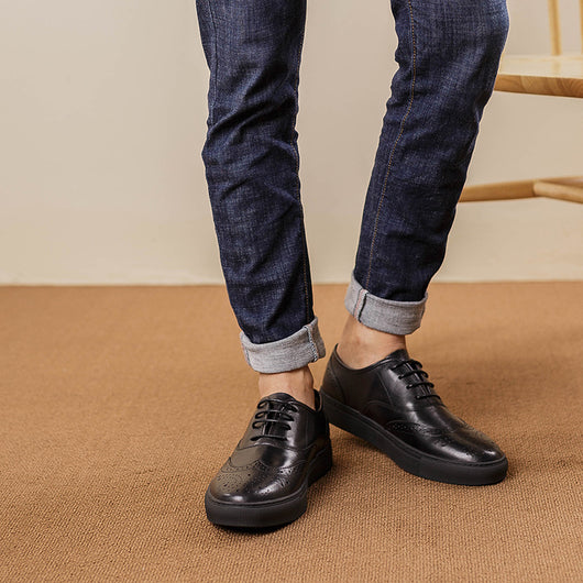 Zapatos de Verano para Hombre en Cuero Bovino con Tallado Broch Transpirable - Image 15