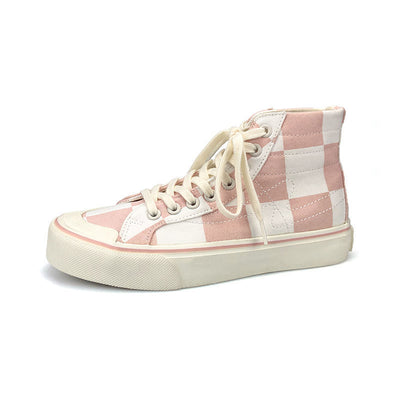 Zapatillas de Lona a Cuadros para Mujer Caña Alta - Image 5