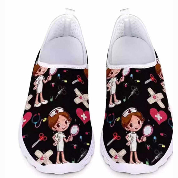Zapatos Planos con Punta Redonda y Diseño Infantil para Mujer