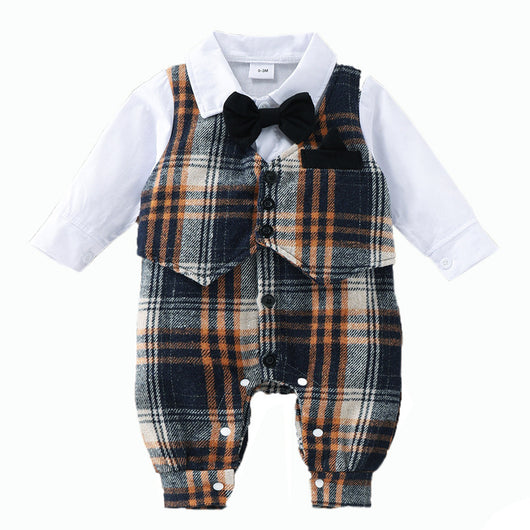 Mono Caballero para Bebé Niño con Chaleco Cuadros Primavera Otoño - Image 15