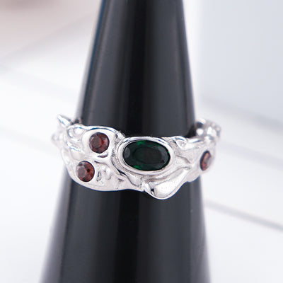 Anillo de Plata S925 con Piedra Gema Irregular para Mujer - Image 9