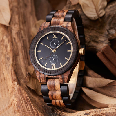Reloj de Madera Multifuncional para Hombre con Movimiento de Cuarzo - Image 10