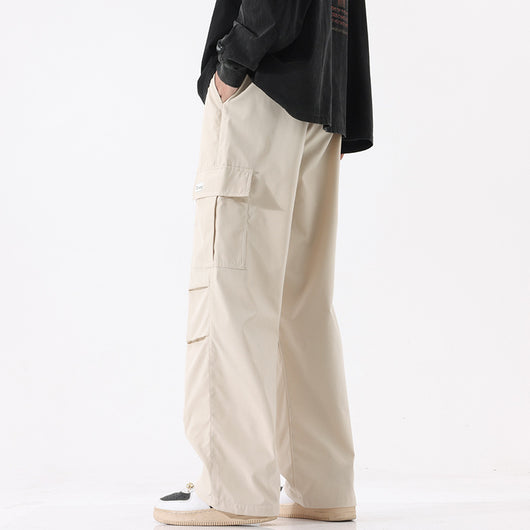 Pantalones Cargo Plisados Retro Americana - Estilo High Street para Parejas - Image 7