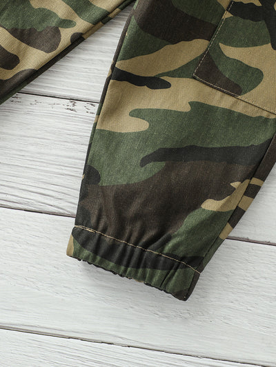 Conjunto Dos Piezas: Suéter Negro Tejido Manga Larga + Pantalón Camuflaje - Image 14