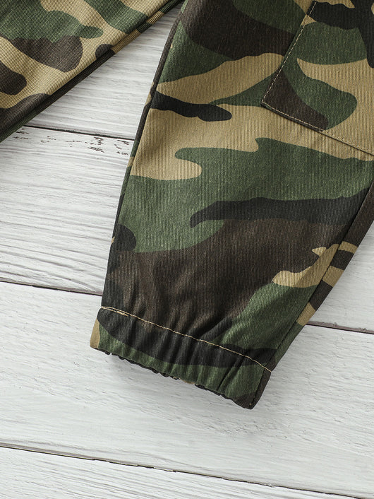 Conjunto Dos Piezas: Suéter Negro Tejido Manga Larga + Pantalón Camuflaje - Image 14