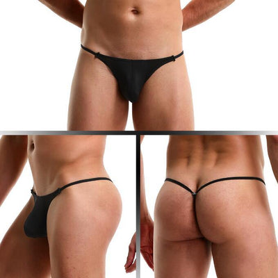 Calzoncillo Tipo Tanga Baja en Seda de Hielo con Soporte Ergonómico y Anilla de Ajuste - Image 2