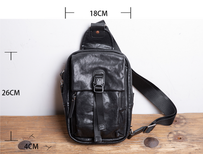Bolso Pecho Cuero Genuino para Hombre - Diseño Moderno y Funcional - Image 6