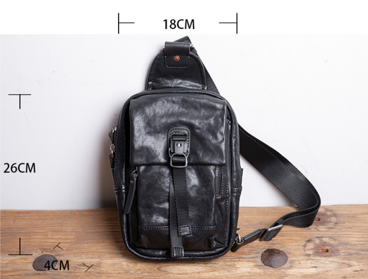 Bolso Pecho Cuero Genuino para Hombre - Diseño Moderno y Funcional - Image 6