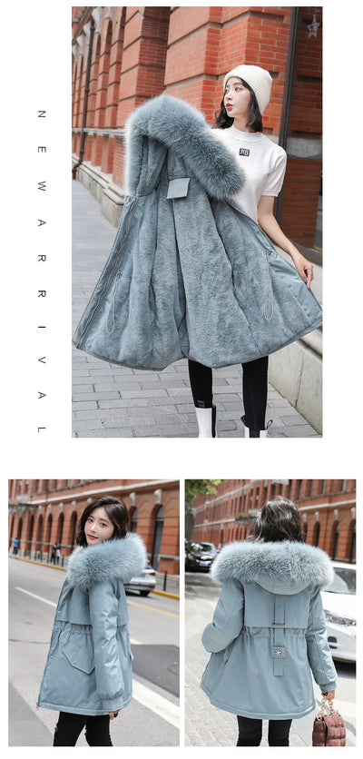 Abrigo Acolchado con Cuello de Piel Sintética - Parka Gruesa de Algodón - Image 33