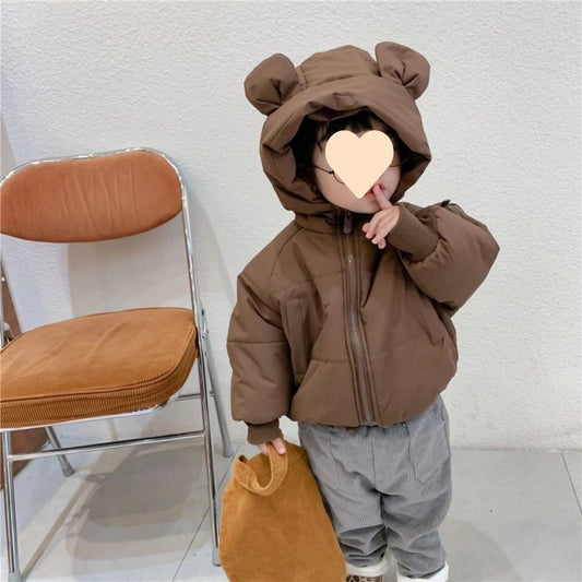 Chaqueta Acolchada Cálida con Capucha para Bebé Niña