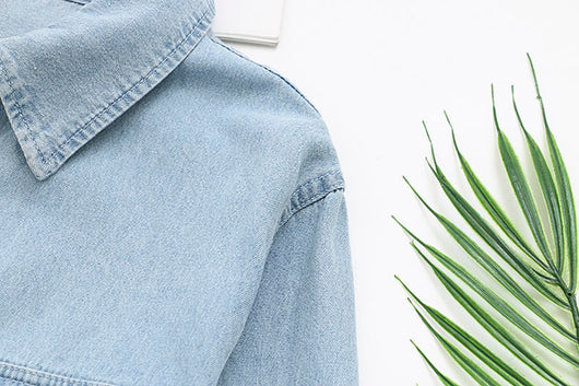 Camisa Denim Manga Larga con Bolsillo - Image 11
