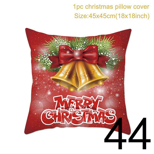 Funda de Almohada Navideña con Estampado Santa para Decoración del Hogar - Image 41