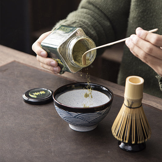 Set de Té Matcha con Batidor de Cerámica y Huevera Decorativa - Image 4