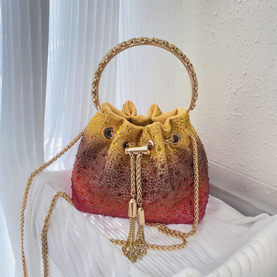 Bolso Tote Crossbody con Cadena de Cristales - Image 10