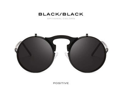 Gafas de Sol Flip Retro Marco Redondo para Adultos Mayores - Image 23
